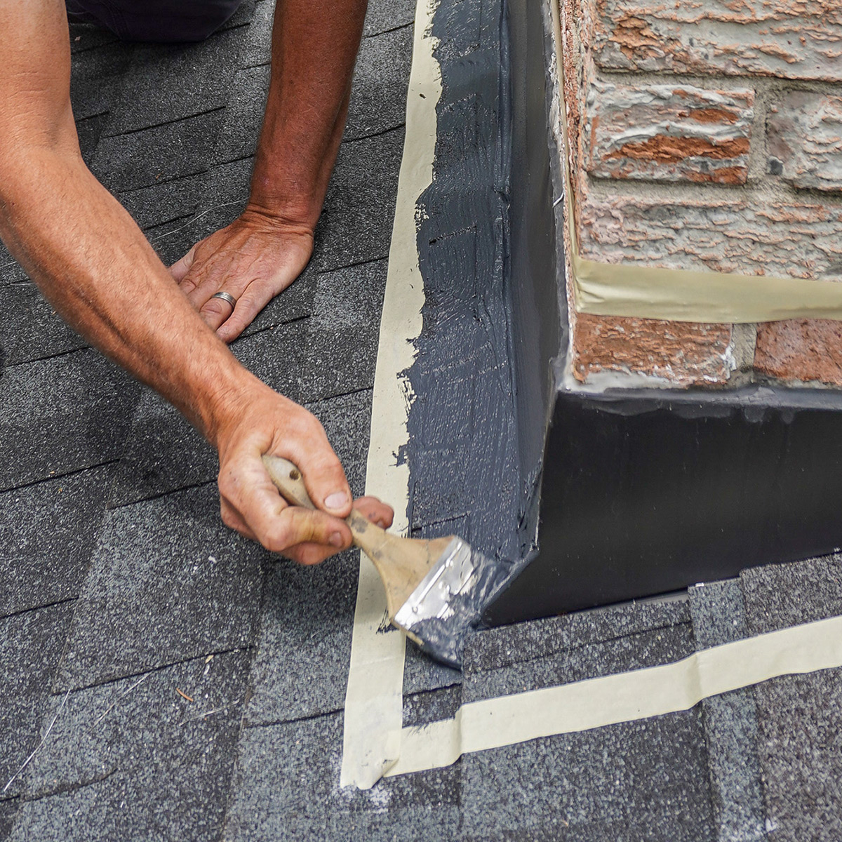 Chimney flashing repair product