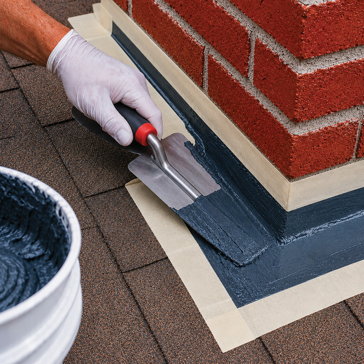 Chimney flashing repair product